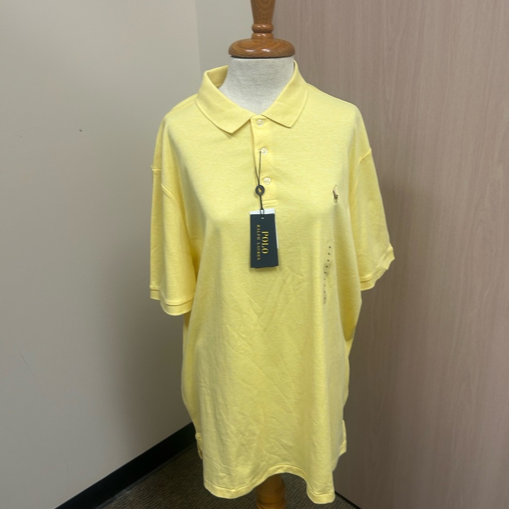 Polo by Ralph Lauren Men's Light Yellow Shirt